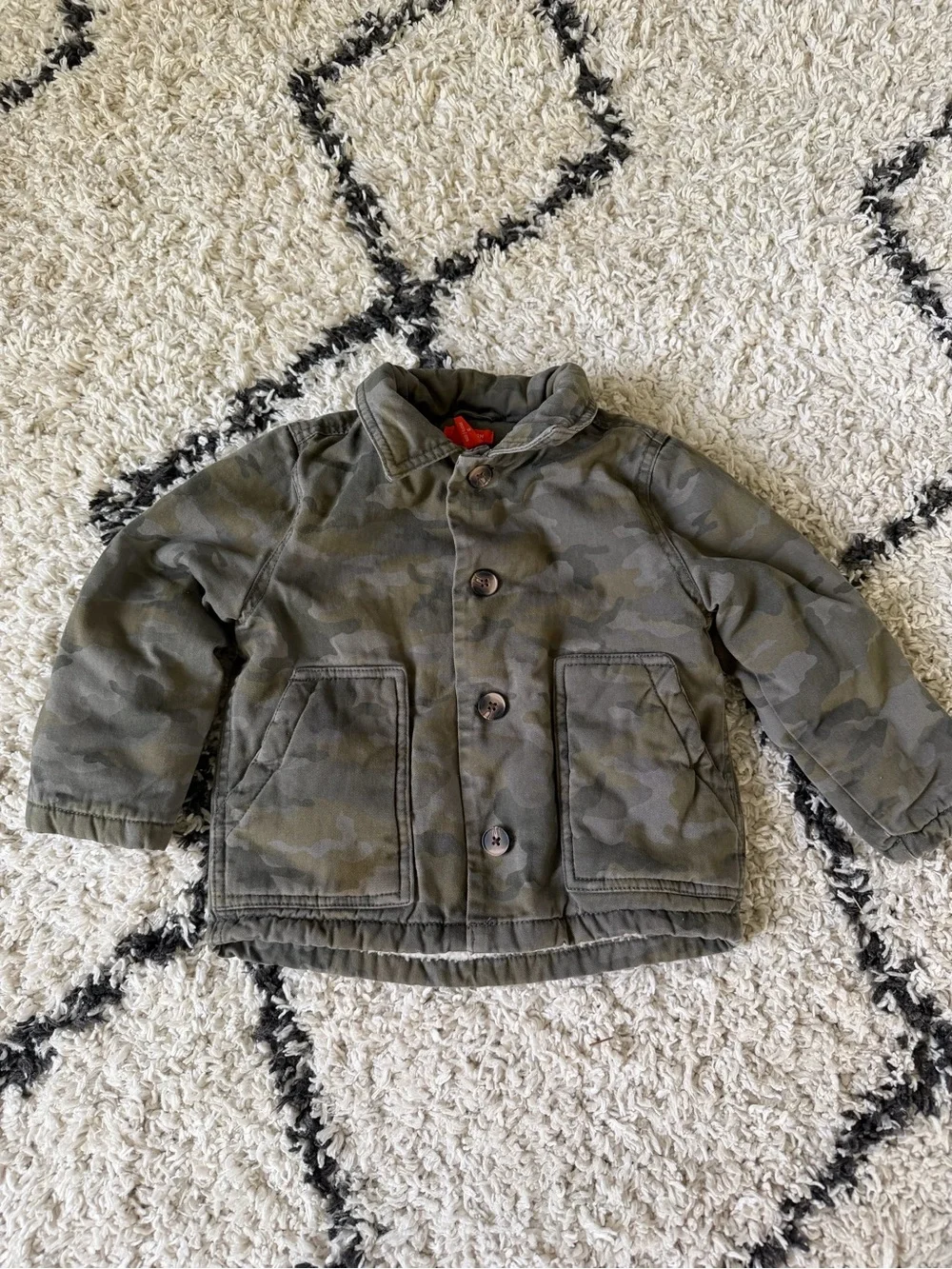 Joe Fresh Kids' Camouflage Puffer Jacket in Olive camouflage